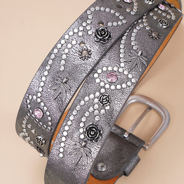Cintura con fibbia ad ardiglione da donna in stile western da cowgirl