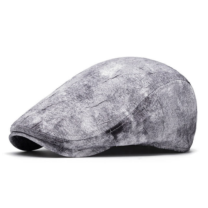 Cappello basco in cotone tinto a nodi con motivo graffiti