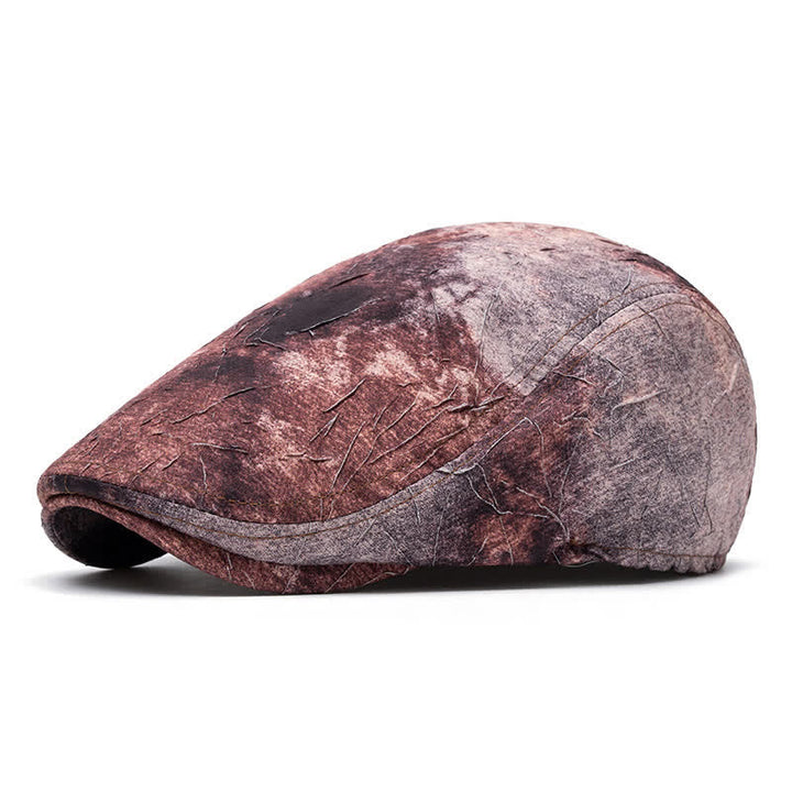 Cappello basco in cotone tinto a nodi con motivo graffiti