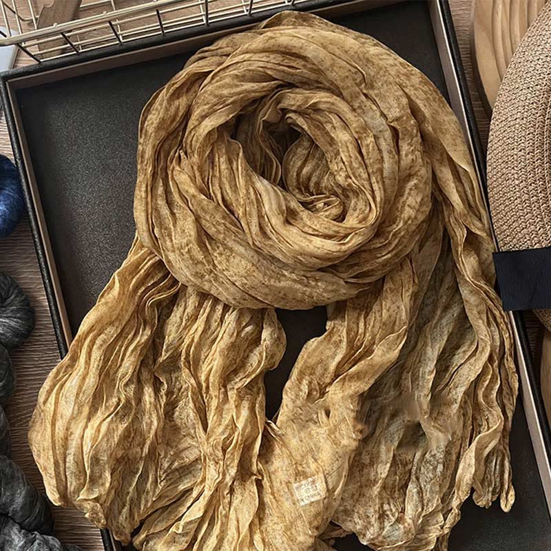 Sciarpa sottile da donna con motivo tie-dye retrò