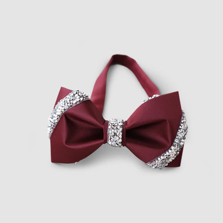Papillon classico da uomo decorato con strass