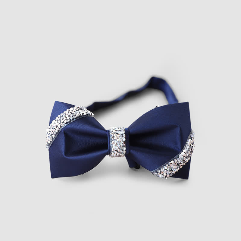 Papillon classico da uomo decorato con strass