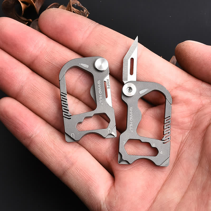 Portachiavi mini coltello pieghevole multifunzionale 6 in 1