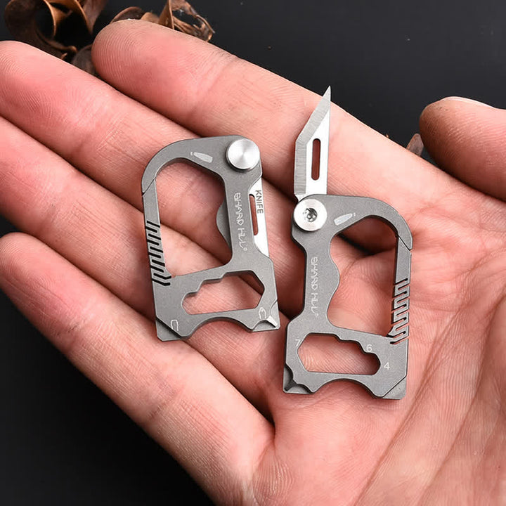Portachiavi mini coltello pieghevole multifunzionale 6 in 1