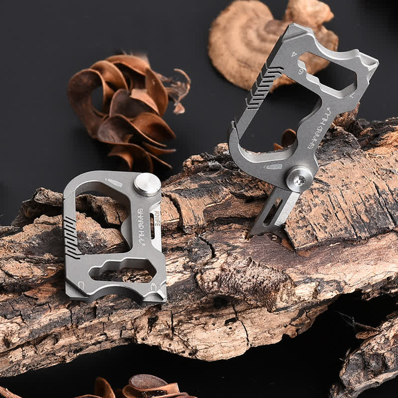 Portachiavi mini coltello pieghevole multifunzionale 6 in 1