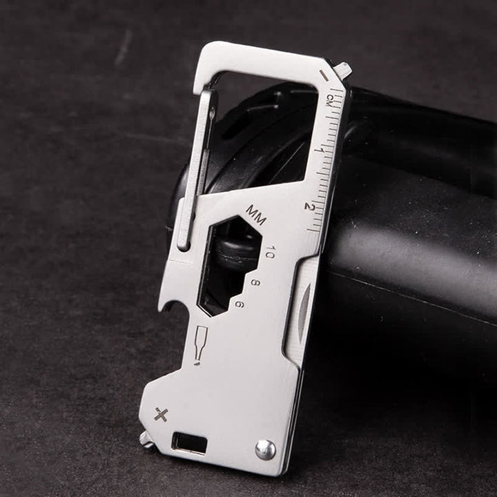 Portachiavi mini pieghevole portatile EDC da esterno 6 in 1