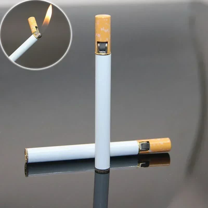 Accendino a butano creativo in metallo a forma di sigaretta