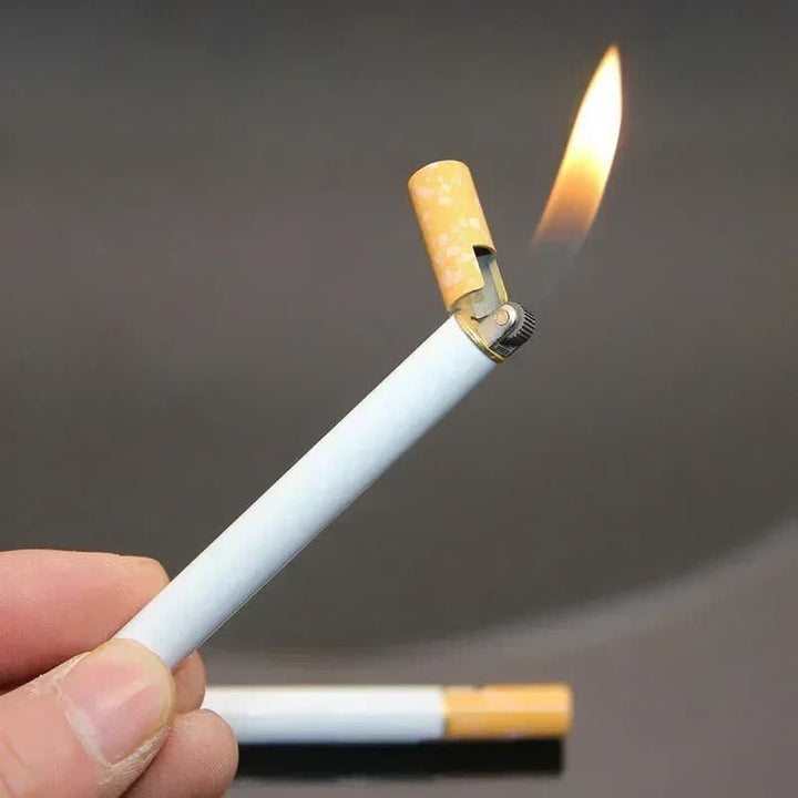 Accendino a butano creativo in metallo a forma di sigaretta