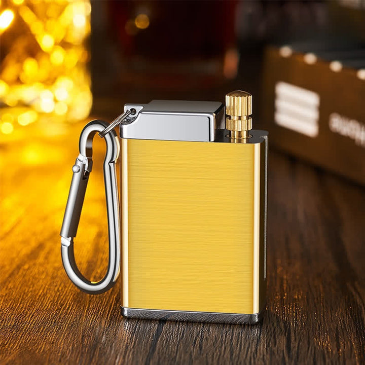Mini posacenere portatile rettangolare 2 in 1 con accendino a cherosene