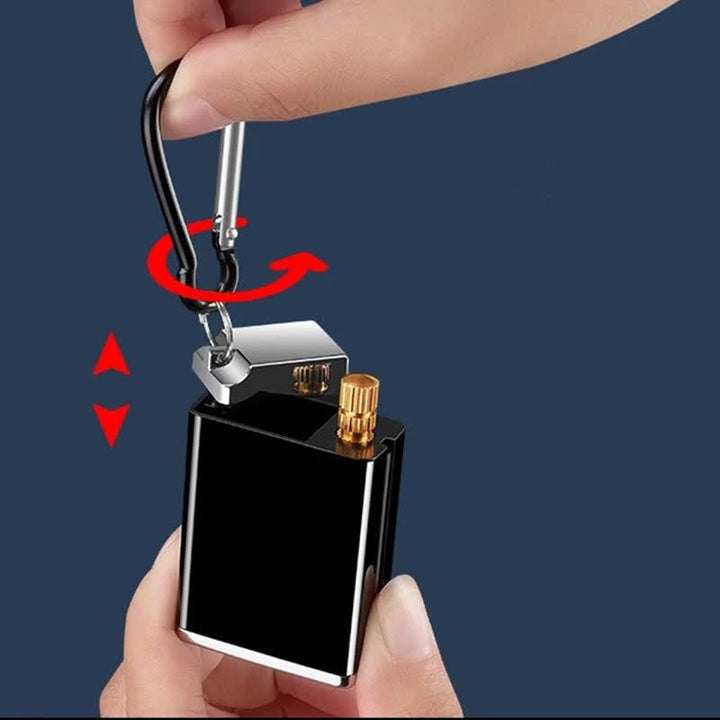 Mini posacenere portatile rettangolare 2 in 1 con accendino a cherosene