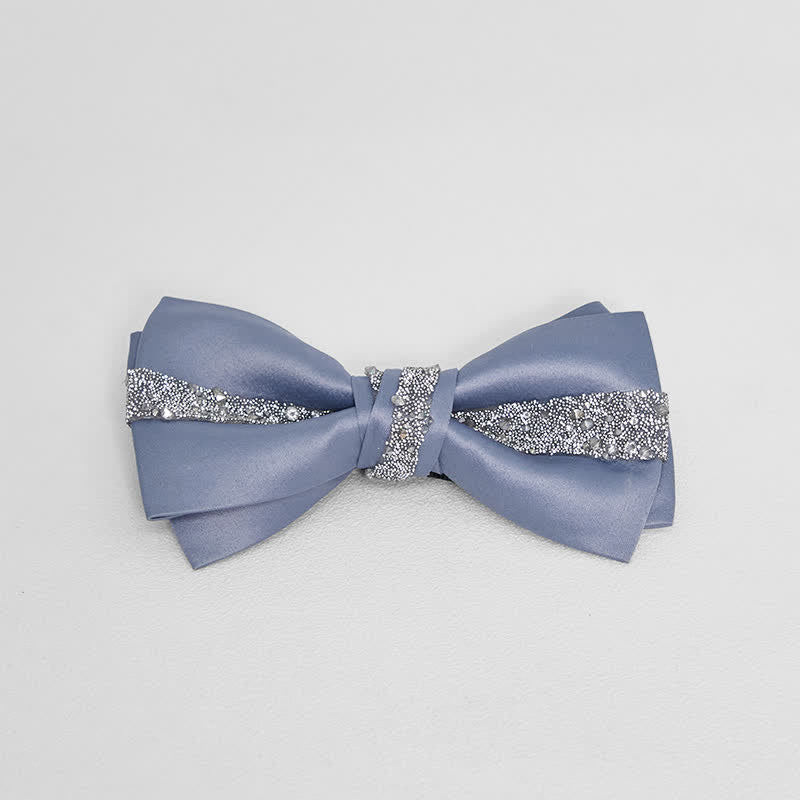 Fazzoletto da taschino con papillon glitterato da uomo
