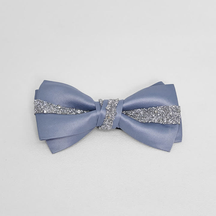 Fazzoletto da taschino con papillon glitterato da uomo