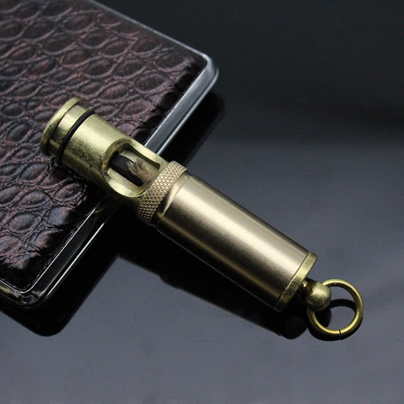Portachiavi retrò in bronzo, accendino portatile e cherosene ricaricabile