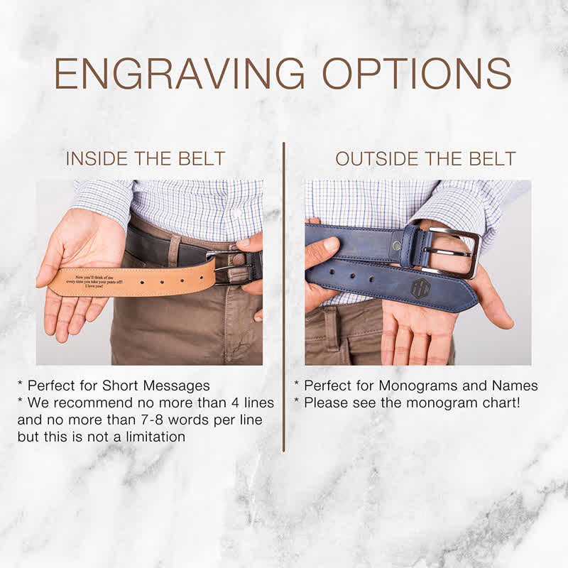 Cintura in pelle personalizzata con nome inciso - image 2