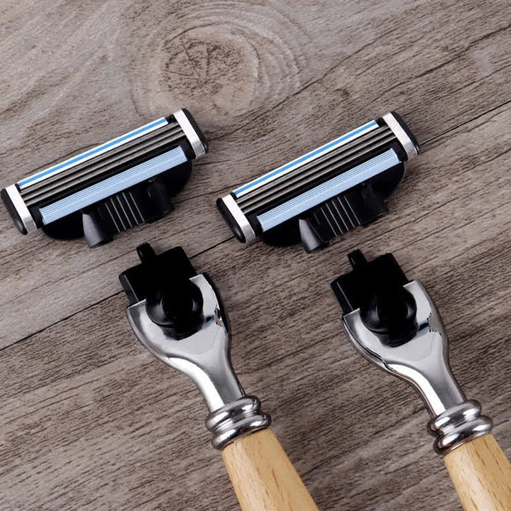 Set di 3 rasoi da sposo con nome personalizzato, souvenir, con scatola di legno - image 6