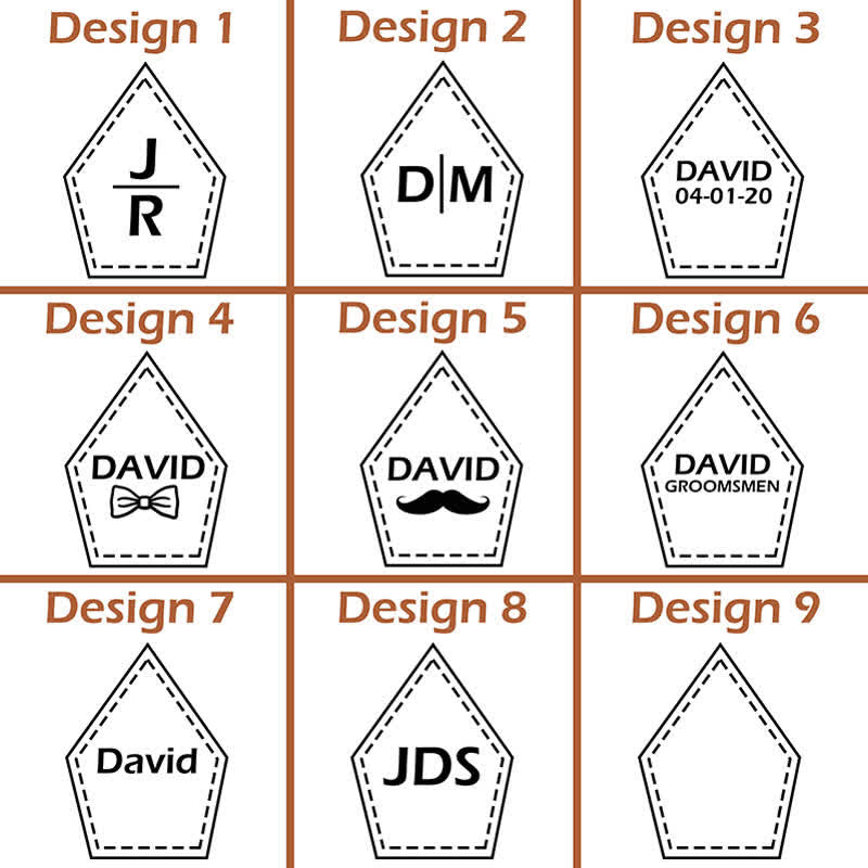 Set di 2 papillon con monogramma personalizzato e bretelle regolabili a 3 clip