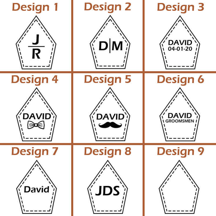 Set di 2 papillon con monogramma personalizzato e bretelle regolabili a 3 clip