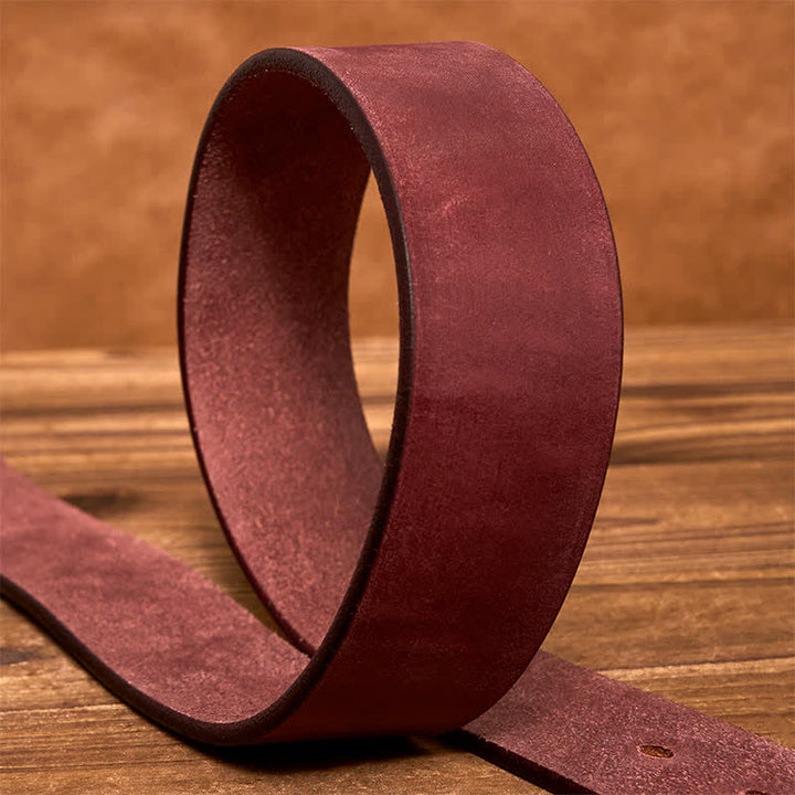 Cintura in pelle con fibbia quadrata in ottone vintage semplice ed elegante