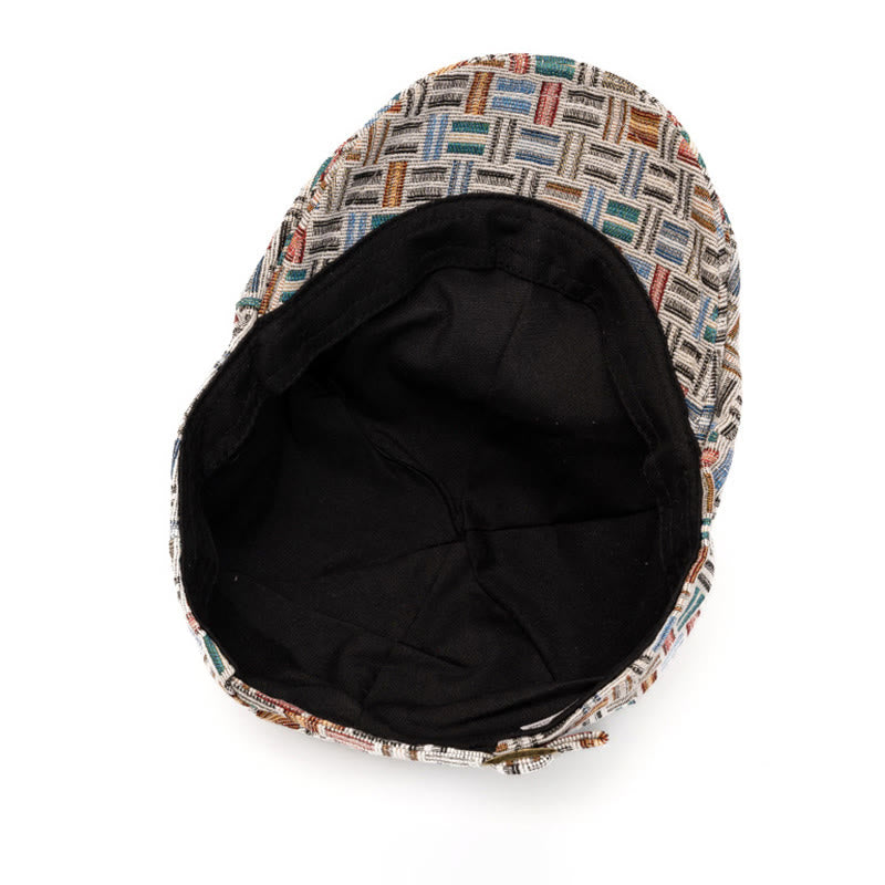Cappello basco a quadri jacquard colorati retrò artistici - image 6