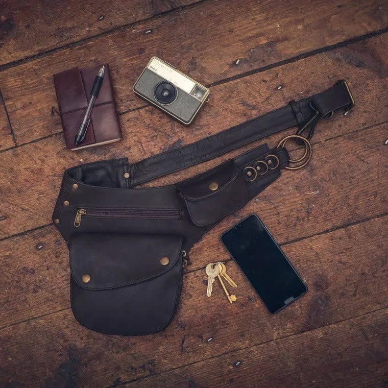 Borsa da viaggio retrò per il tempo libero, da donna, con portafoglio e cintura - image 2