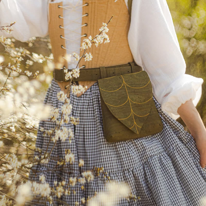 Borsa da cintura vichinga da donna a forma di foglia retrò di Halloween - Verde - image 3