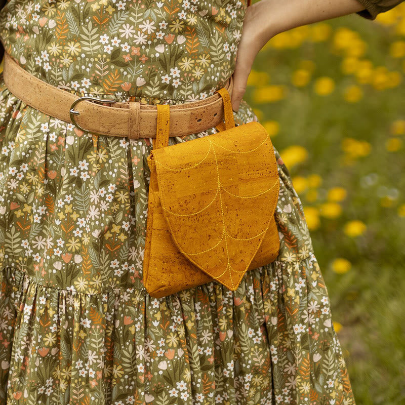 Borsa da cintura vichinga da donna a forma di foglia retrò di Halloween - Giallo - image 6