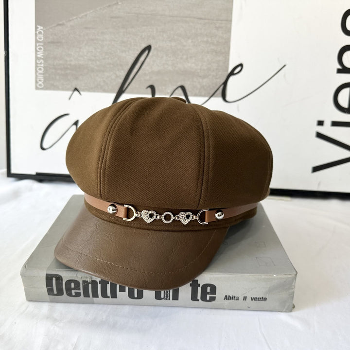 Cappello invernale da donna con fibbia a catena Love Chain Fashion - Caffè - Regolabile (21 1/4"-22 7/8") - image 3