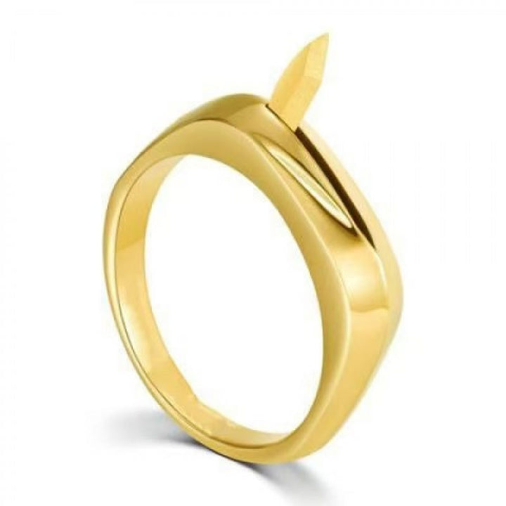 Strumento di autodifesa da viaggio all'aperto con anello per coltello nascosto - D'oro - image 2