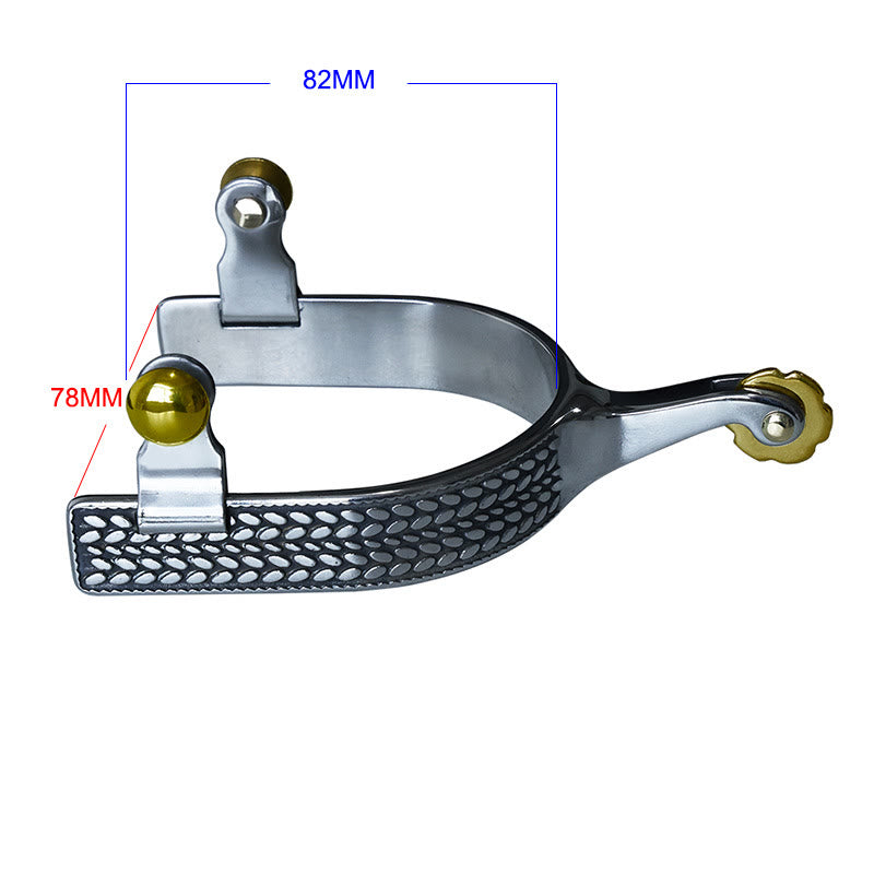 Squisiti speroni da cowboy con scaglie intagliate, ingranaggi e fibbie in ottone - image 2