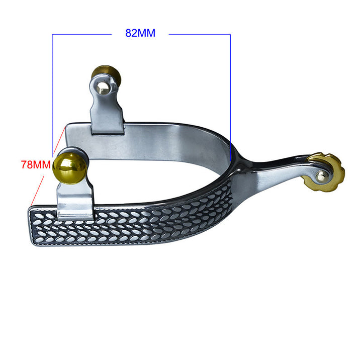 Squisiti speroni da cowboy con scaglie intagliate, ingranaggi e fibbie in ottone - image 2