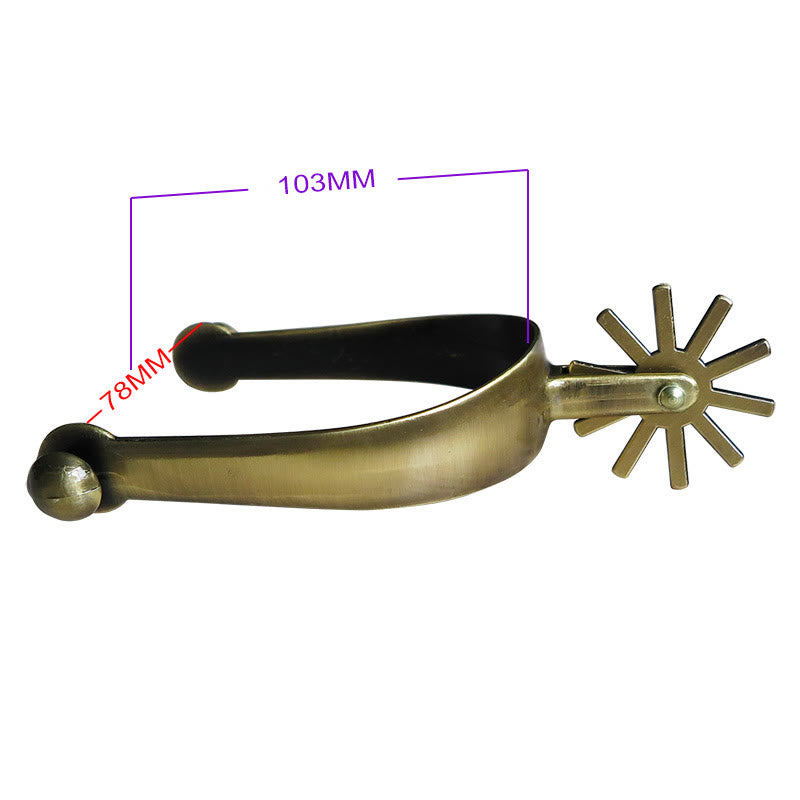 Speroni da cowboy color ottone con fibbie e equipaggiamento - image 2