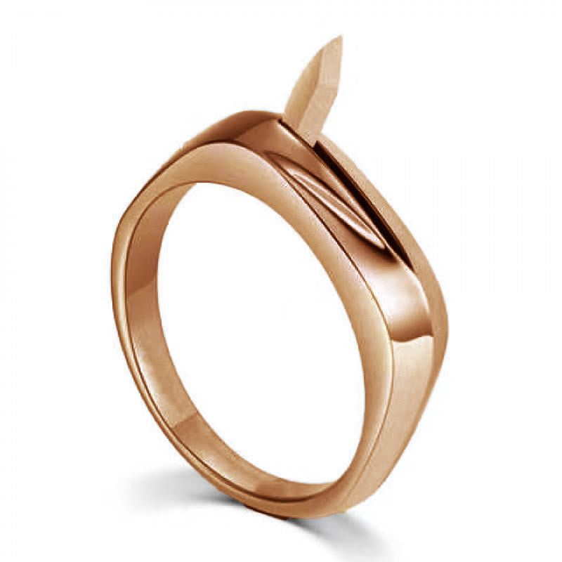 Strumento di autodifesa da viaggio all'aperto con anello per coltello nascosto - Oro rosa - image 3