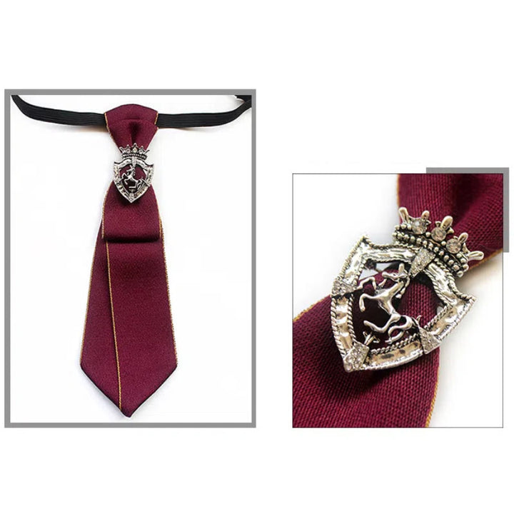 Cravatta unisex pre-annodata con fascia regolabile Shield Horse - image 4