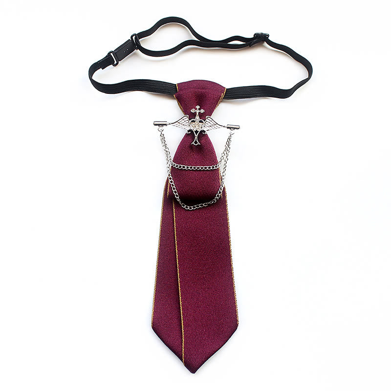 Cravatta unisex pre-annodata Angel con fascia regolabile - Rosso - image 4