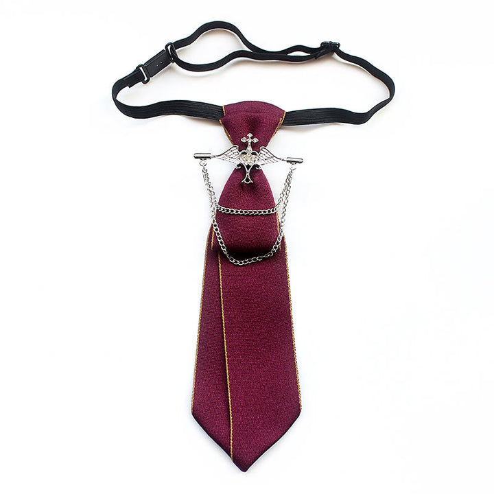 Cravatta unisex pre-annodata Angel con fascia regolabile - Rosso - image 4