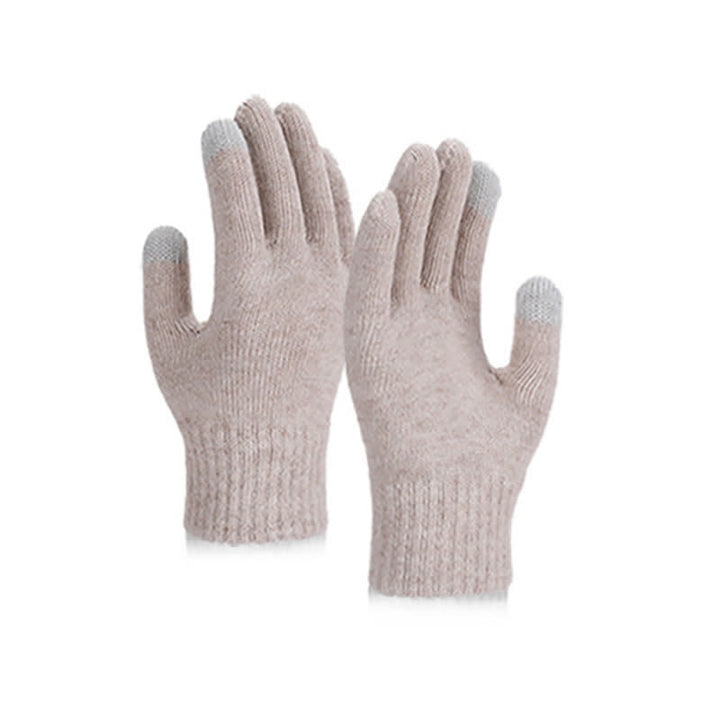 Set di 3 cappelli, sciarpe e guanti lavorati a maglia in tinta unita - image 6