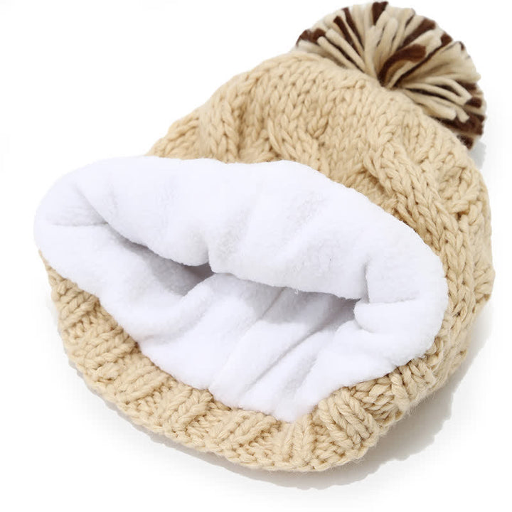Set di 3 cappelli, sciarpe, guanti e pompon con design a torsione - image 9
