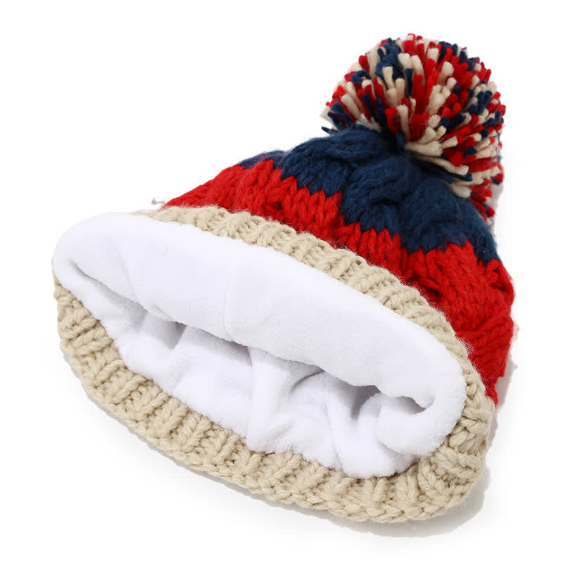 Set di 3 cappelli, sciarpe, guanti e pompon con design a torsione - image 2