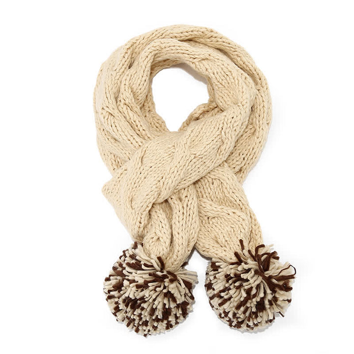 Set di 3 cappelli, sciarpe, guanti e pompon con design a torsione - image 10