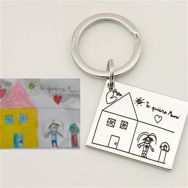 Portachiavi creativo con disegno originale per bambini - image 3