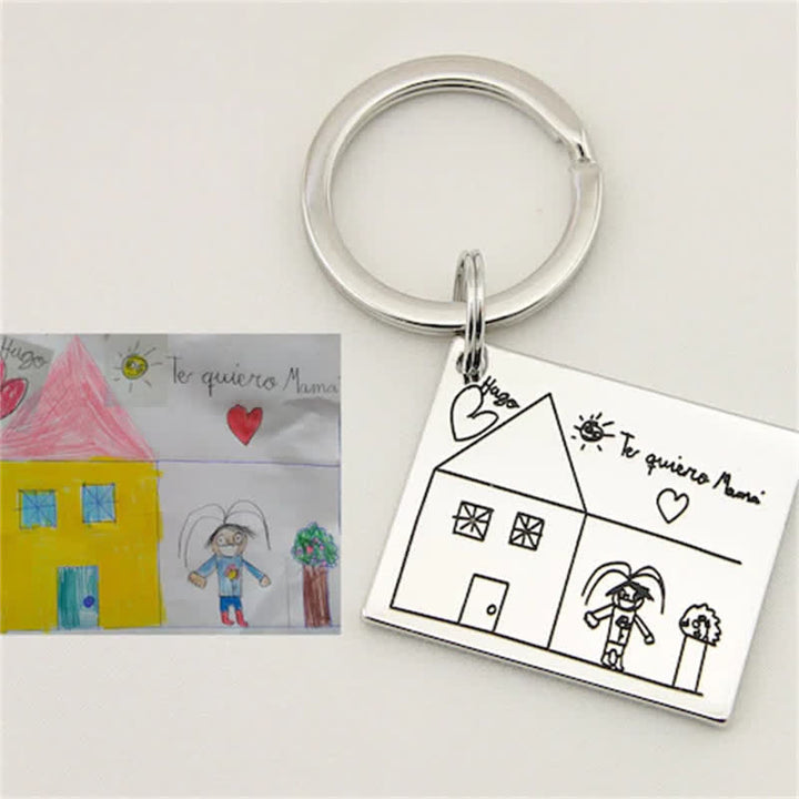 Portachiavi creativo con disegno originale per bambini - image 3