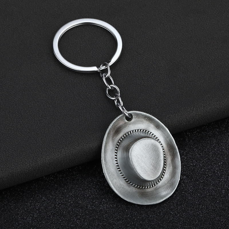 Portachiavi con ciondolo a forma di lettera con stampa leopardata e cappello da cowboy - image 5