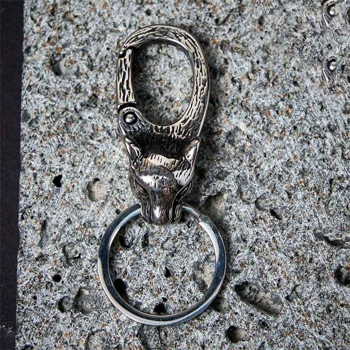Portachiavi creativo in metallo antiruggine a forma di testa di leopardo - image 5