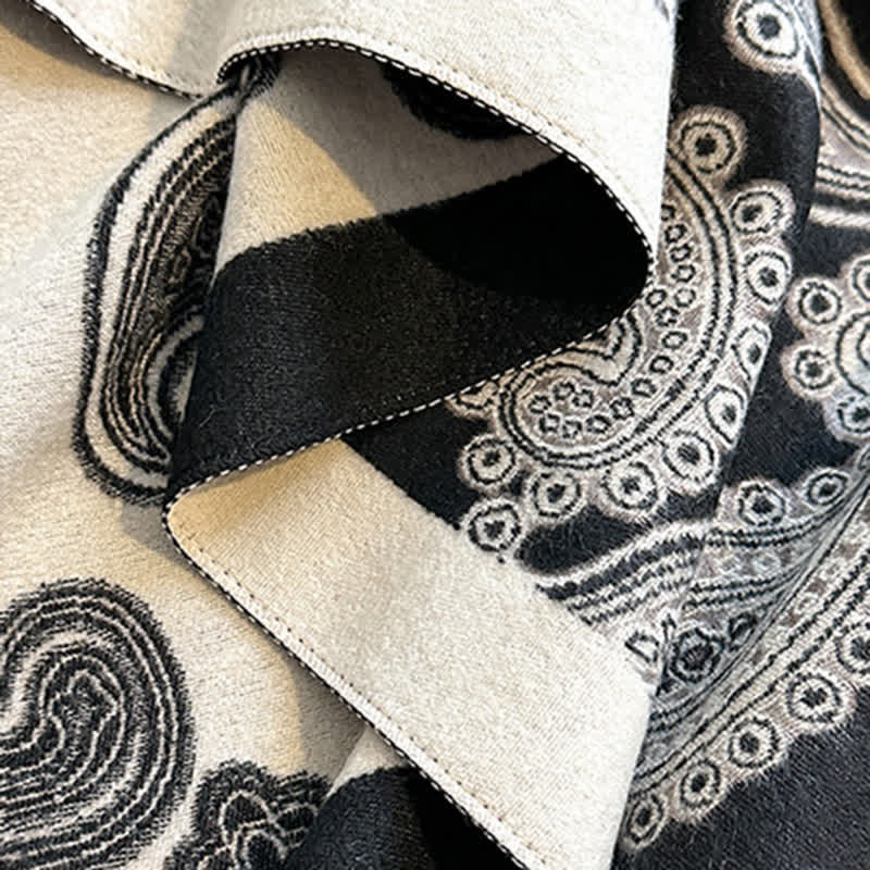 Sciarpa calda double face con motivo Paisley intricato - image 5