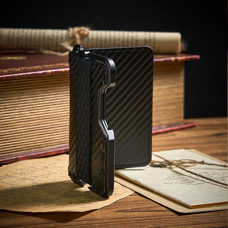 Portafoglio tattico pieghevole in fibra di carbonio con funzione di schermatura RFID - image 1