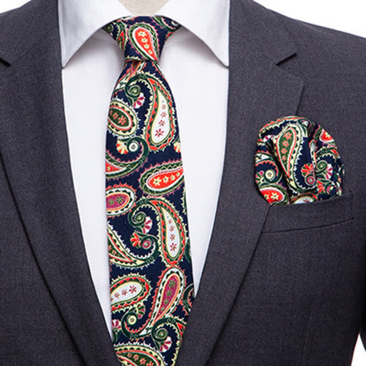 Set di 2 cravatte esotiche Paisley da uomo