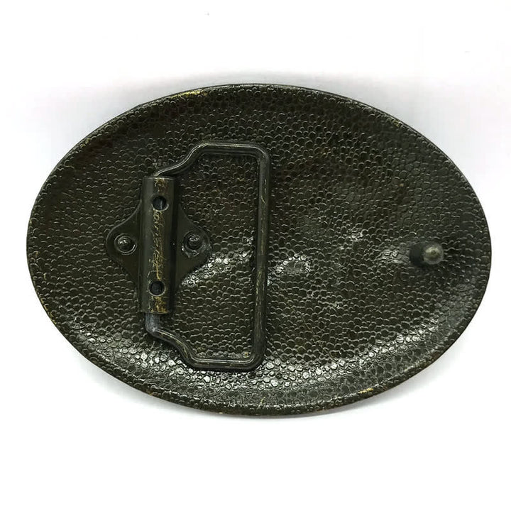Cintura in pelle con fibbia a forma di cavallo da cavaliere da cowboy fai da te da uomo