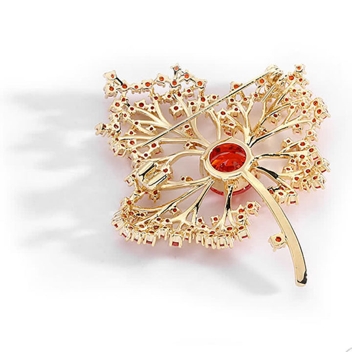 Spilla a forma di acero autunnale graziosa da donna