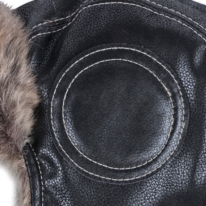 Cappello da cacciatore in similpelle con protezione per le orecchie morbida e soffice