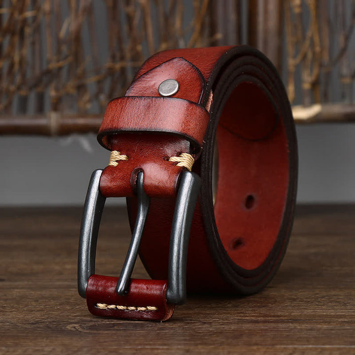 Cintura da cowboy in pelle lucida retrò da uomo alla moda